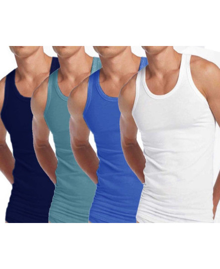 Mens Vests 100% Cotton Interlock Singlets Underwear (lot) All Sizes